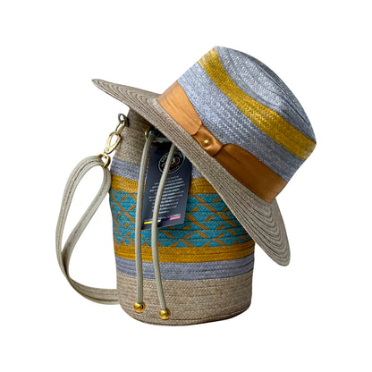 Combo Fino Sombrero + Bolso Diseño Colores