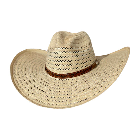 Sombrero 23 Fibras Diseño Calado Beige Extrafino