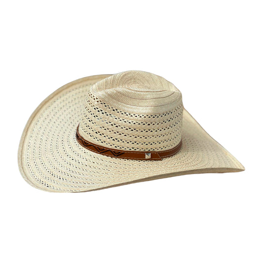 Sombrero 23 Fibras Diseño Calado Beige Extrafino