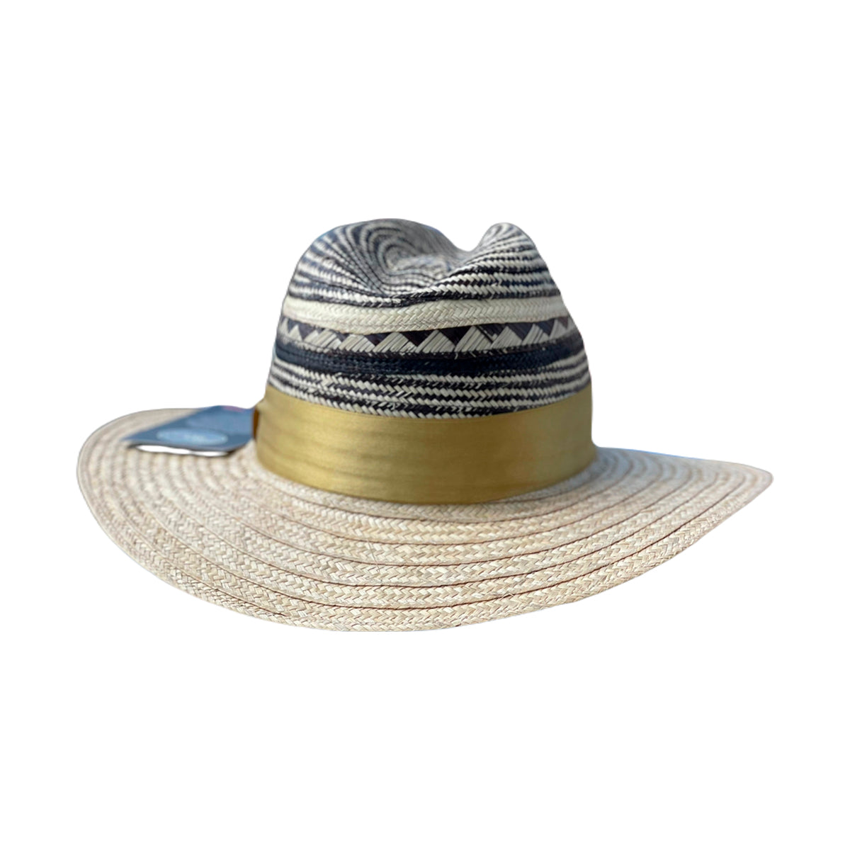 Sombrero Panameño Diseño Dorado Pinta Peine