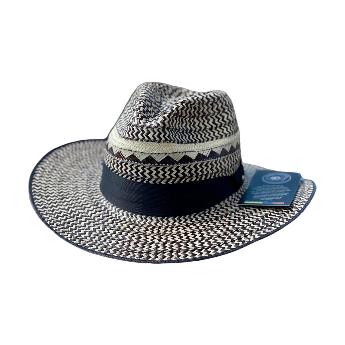 Sombrero Panameño Exclusivo Negro Beige