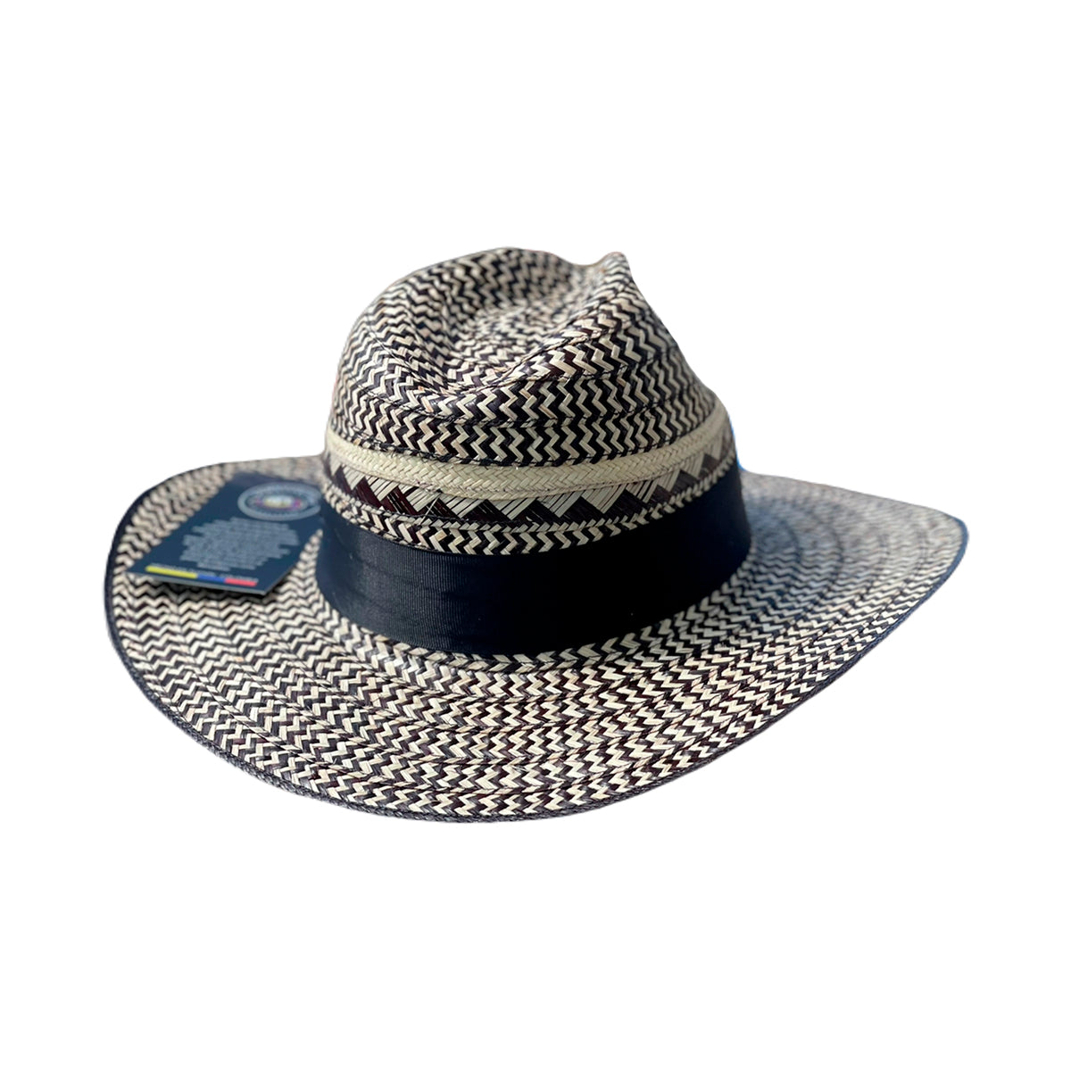 Sombrero Panameño Exclusivo Negro Beige