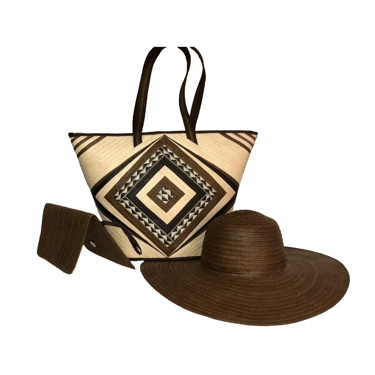 Combo Exclusivo Bolso Figuras + Sombrero + Cartera