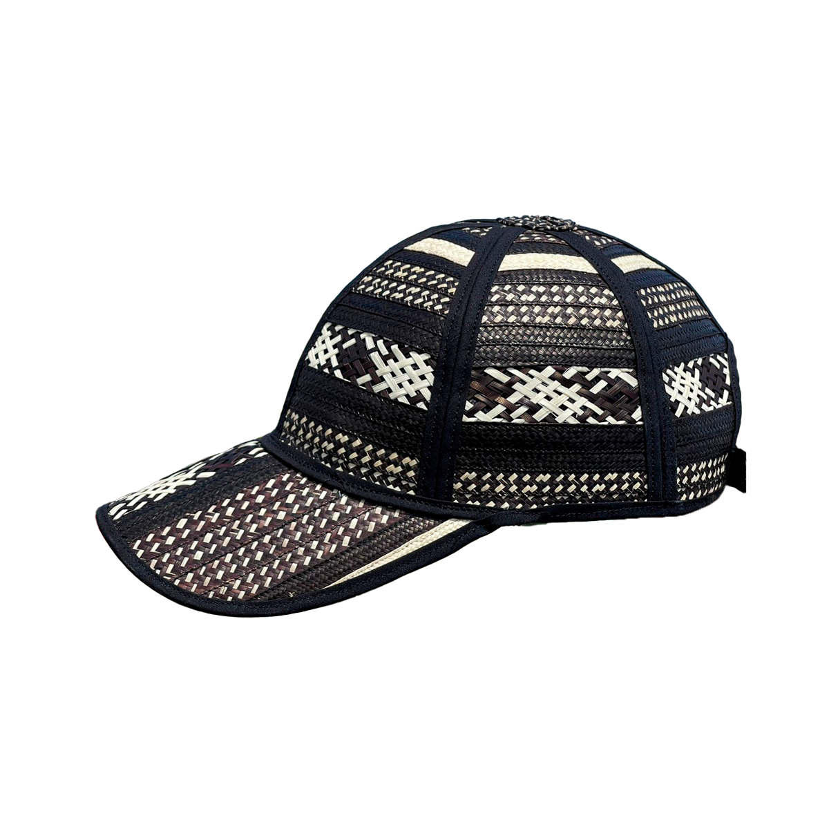 Gorra Exclusiva Negra Tejido Figuras a Mano