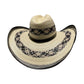 Sombrero 23 fibras con Malla Exclusivo Blanco con Diseño de ajedrez