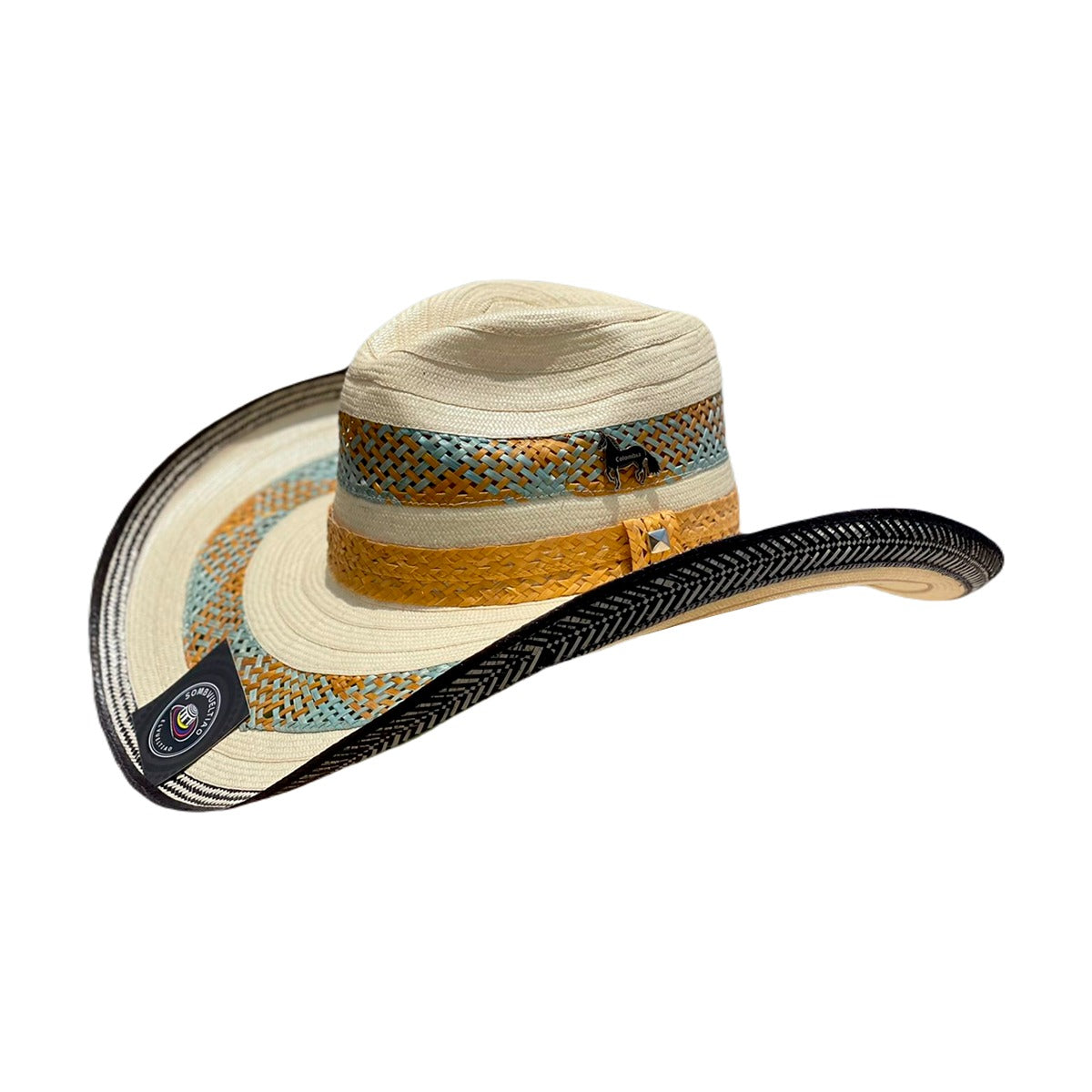 Sombrero 23 fibras con Malla Exclusivo Blanco Dos colores