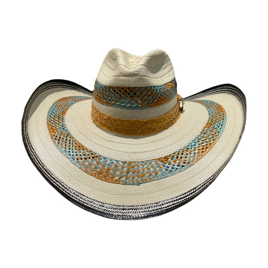 Sombrero 23 fibras con Malla Exclusivo Blanco Dos colores