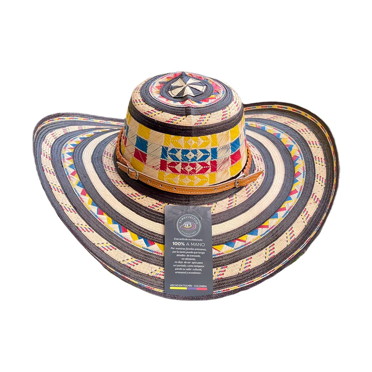 Sombrero Exclusivo 23 Fibras Diseño Tricolor