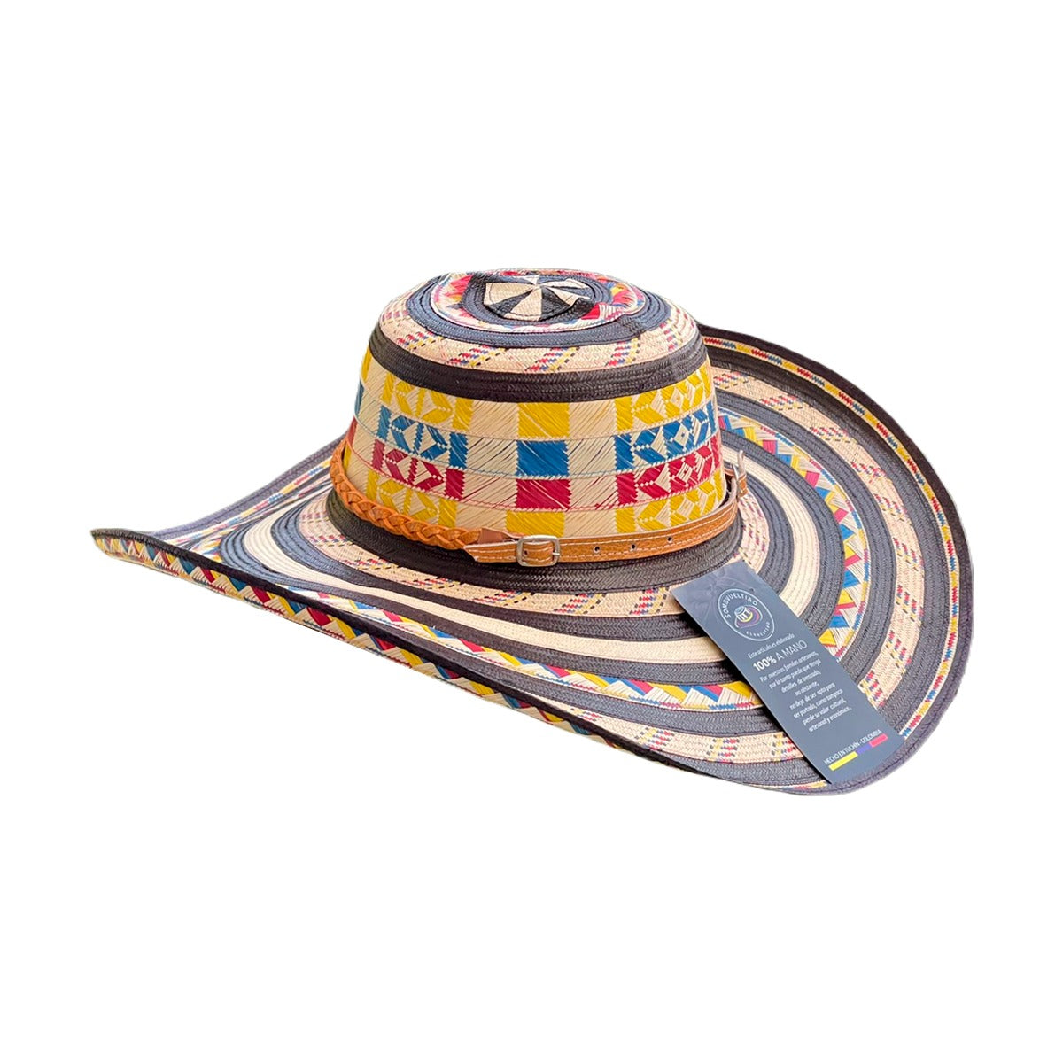 Sombrero Exclusivo 23 Fibras Diseño Tricolor