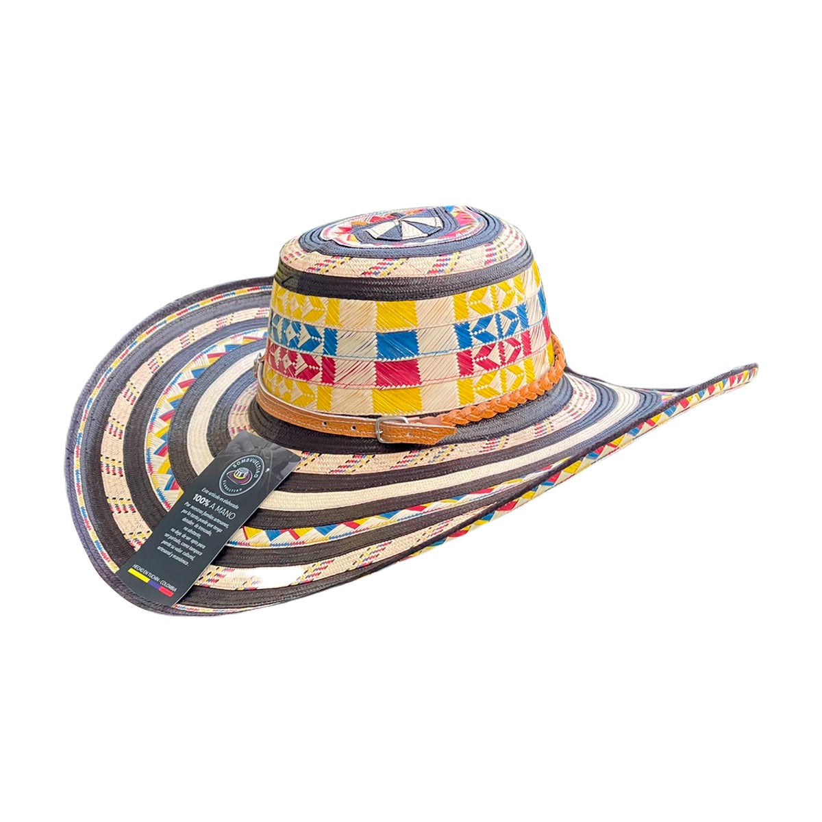 Sombrero Exclusivo 23 Fibras Diseño Tricolor