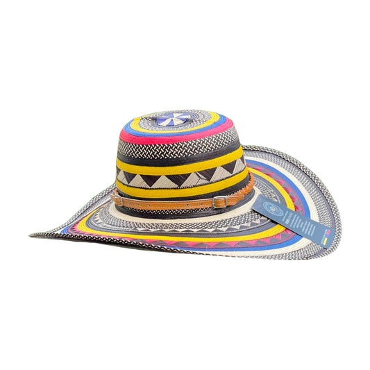 Sombrero Exclusivo 23 Fibras Diseño Amarillo Calidad