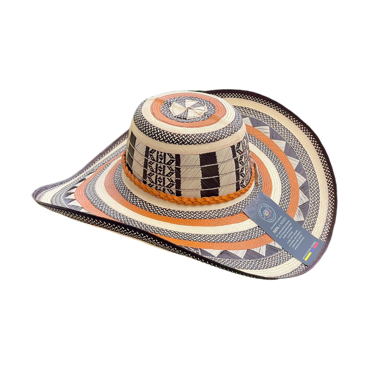 Sombrero Exclusivo 23 Fibras Beige Diseño Tradicional