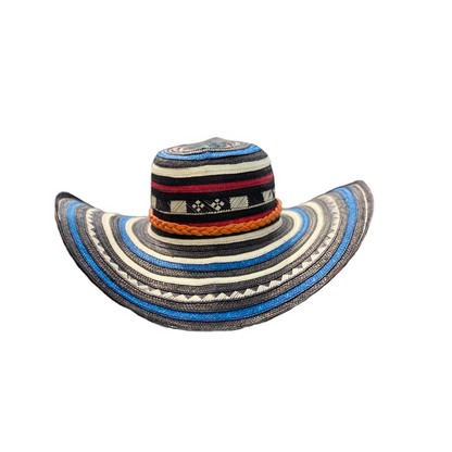 Sombrero 15 Fibras Diseño Azul Calidad