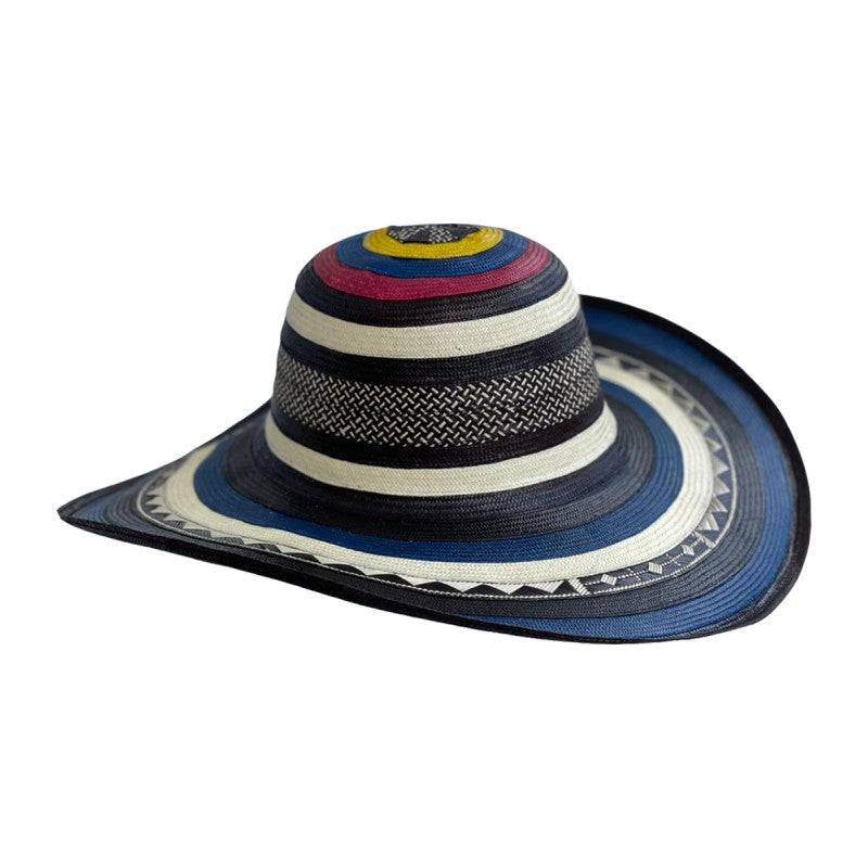 Sombrero 21 Fibras Colombiano Azul