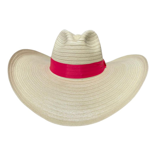 Sombrero 23 Fibras Con Caballo Cinta Roja