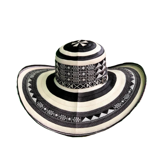 Sombrero 23 Fibras Diseño Negro