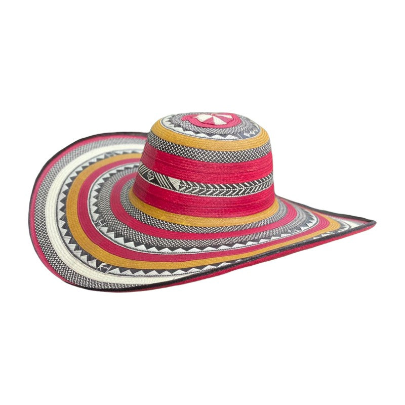 Sombrero 23 Fibras Diseño Rojo Fino