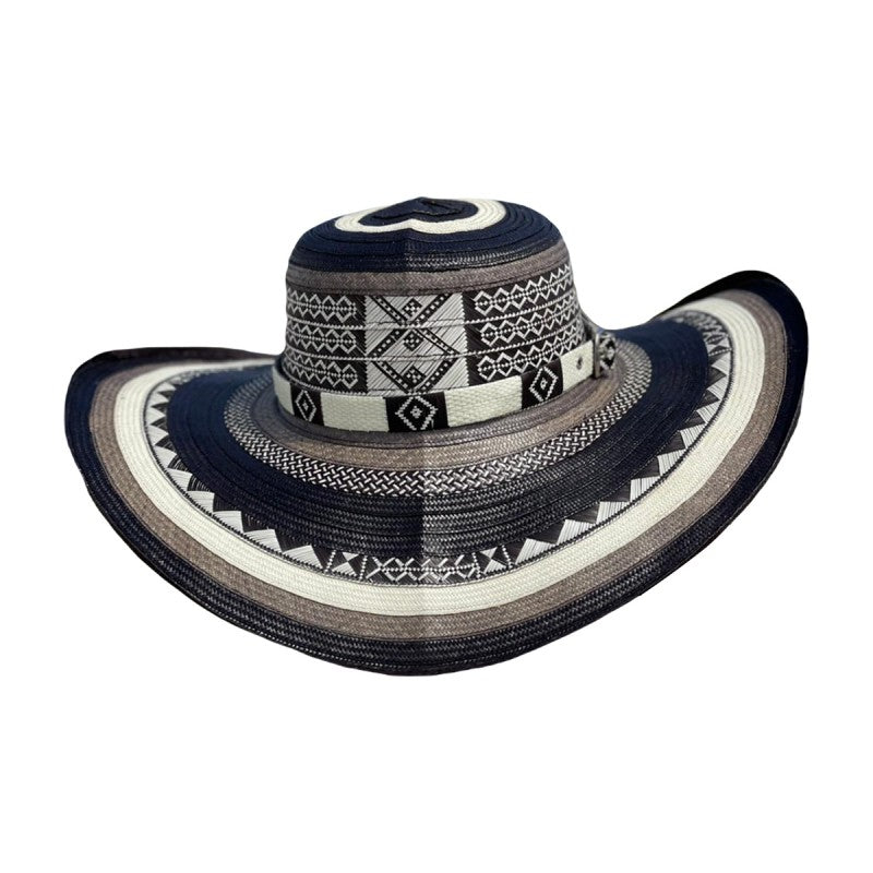 Sombrero 23 Fibras Exclusivo Diseño Negro