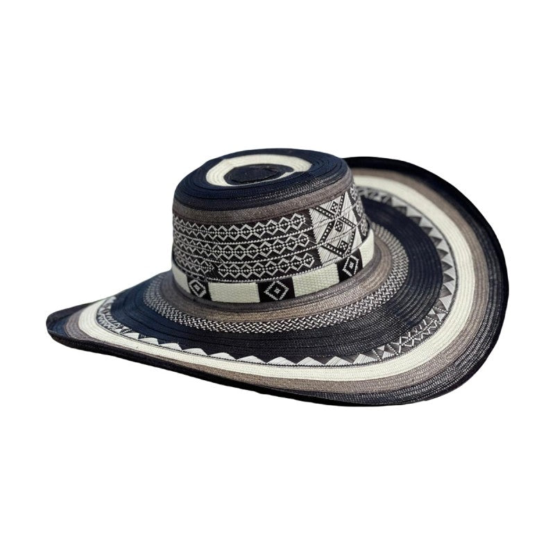 Sombrero 23 Fibras Exclusivo Diseño Negro