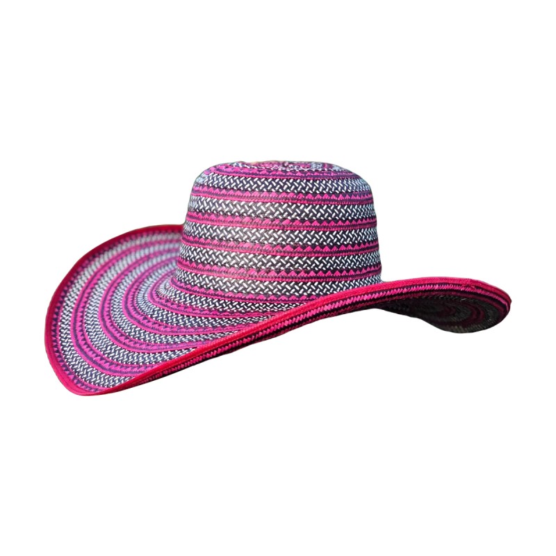 Sombrero 23 Fibras Grano De Arroz Fucsia