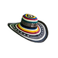 Sombrero 23 Fibras Negro Diseño Tricolor