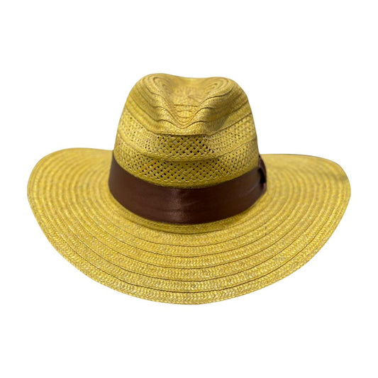 Sombrero Panameño Calado Amarillo