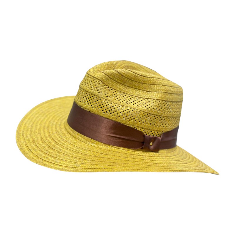 Sombrero Panameño Calado Amarillo