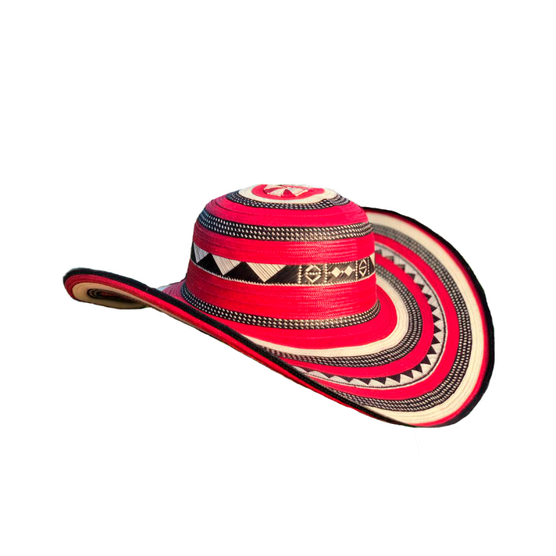 Sombrero Rojo 23 Fibras Exclusivo Artesanal